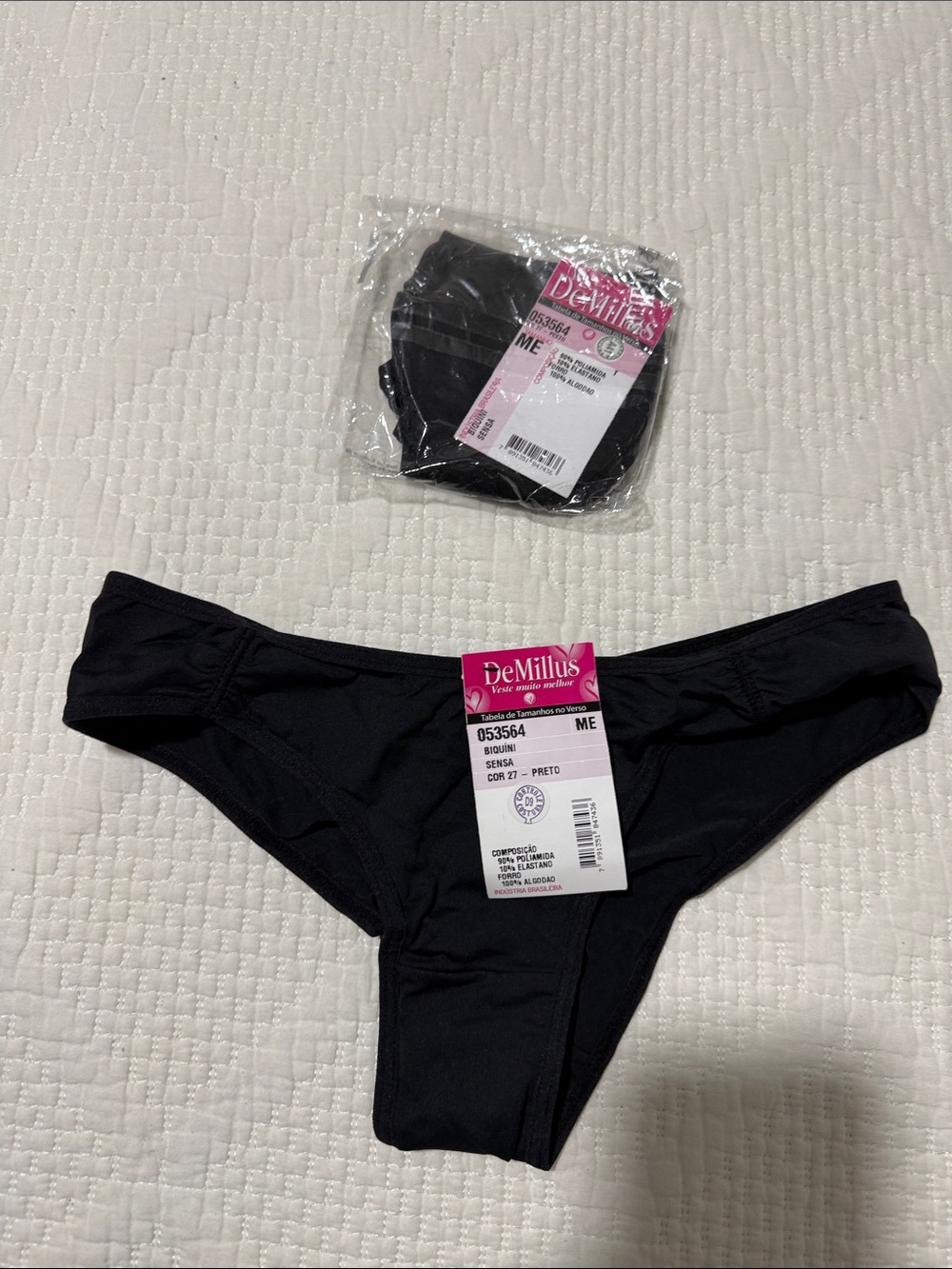 Women's Black Bikini Panties - Classic Low-Rise